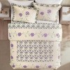Collections Etc Embroidered Carnation Design Quilted Bedspread - 3 of 4