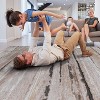 LunaLulinlk 8X10 Brown /Striped Non-Shedding Stylish and Stain Resistant Area Rug - 3 of 4