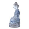 Techko Maid Meditating Resin Buddha Solar Outdoor Garden Statue Decor with Spotlight - 3 of 4