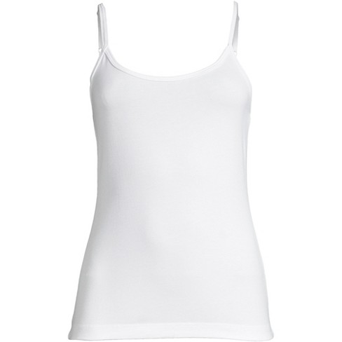Lands' End Women's Supima Cotton Camisole - Medium - White : Target