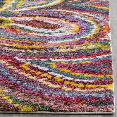 Fiesta Multi-Color Synthetic Shag Area Rug, 4' x 6'