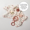 Muslin Baby Swaddle Blanket & Burp Cloth Set - 100% Organic & Breathable Cotton Cloth to Wrap Newborns - Skin Friendly Baby Essentials for Swaddling - 3 of 4