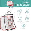 Best Choice Products 5-in-1 Outdoor Sports Center, Double-Sided Athletic Development Set w/ Metal Frame - Multicolor - 2 of 4
