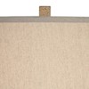360 Lighting Maya 31" Tall Large Farmhouse Rustic Modern End Table Lamp Beige Faux Wood Finish Single Oatmeal Fabric Shade Living Room Bedroom Bedside - 3 of 4