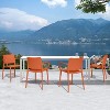 WRGHOME Garden Modern Outdoor/Indoor Plastic Resin Stacking Patio Dining Chairs (Set of 2) - 2 of 4