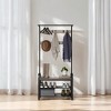 Coat Rack, Hall Tree with Shoe Bench , Entryway Bench with Coat Rack, 4-in-1, with 9 Removable Hooks, a Hanging Rod, 13.3 x 33.1 x 72.1 Inches - 2 of 4