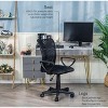 Nordlys Adjustable Fabric Office Chair with Mesh Back Vintage Style Upholstery Bedroom - 4 of 4