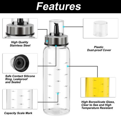 Unique Bargains Kitchen Cooking Stainless Steel Spout Accurate Pour Drip-Free Dispenser Bottle with ML Marks 300ML — фото 2
