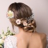 Unique Bargains Women's Fake Flowers Hair Clips Pink White 12 Pcs - 3 of 4