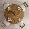 Round Dining Table, 47 Inch Round Dinner Table , Farmhouse Kitchen Table with Wooden Pedestal Base for Home Dining Room or Living Room (No Chairs) - 3 of 4