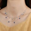 Unique Bargains Layered Choker Necklace Adjustable Eye Pendant Necklaces for Women Silver Tone 1PC - 2 of 4