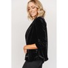 Coolmee Women's Solid Long Sleeve Velvet Jacket Cardigan Coat with Pocket - 3 of 4