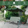 SKONYON 3-Seat Patio Swing Glider Chair with Canopy - 2 of 4