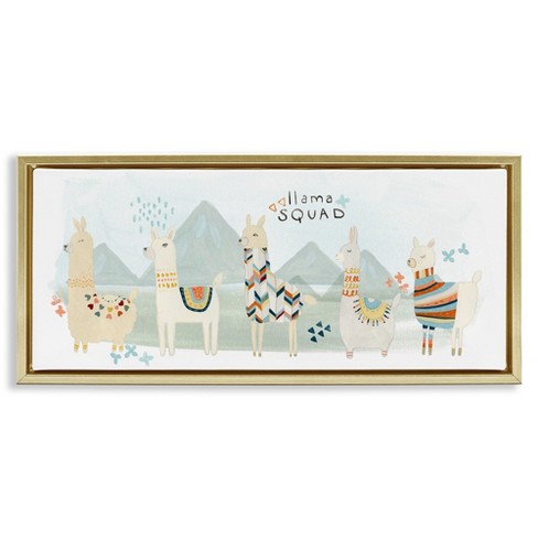 Stupell Industries Llama Squad Whimsical Patterns, 25" x 11" - image 1 of 4