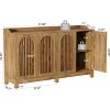 KTMBDW Buffet Cabinet with 4 Doors, 57” Large Sideboard Buffet Kitchen Storage Cabinet, Modern Farmhouse Coffee Bar with Shelves, for Living Room - 4 of 4