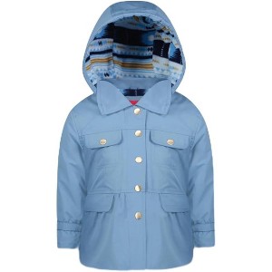 LONDON FOG Toddler/Little Girls' Snap-Front Hooded Trench Jackets - 1 of 3
