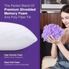 Cooling Queen Size Foam Pillow Set, Adjustable Firmness, 2 Pack, 20x30 Inches - 3 of 4