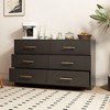 CAVINAS 6 Drawer Double Dresser for Bedroom,Antique Drawers with Golden Pulls for Kids Room,Living Room,Entry and Hallway,White/Black - 4 of 4