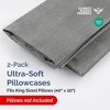 Ultra Soft Solid Pillowcases Set of 2 - Breathable & Comfortable Pillow Covers - CGK Linens - 2 of 4