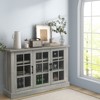 Costway 55'' Buffet Server Table Storage Cabinet Sideboard Glass Doors Adjustable Shelves - 2 of 4