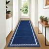 Area Rug for Living Room Scalloped Border Rug Washable Rugs Non Slip Stain Resistant - 2 of 4