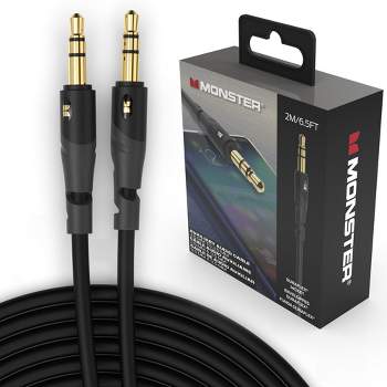Monster Essentials Mini-to-Mini Audio Interconnect Cable - 3.5mm Stereo Male-to-Male AUX Cord with Duraflex Jacket