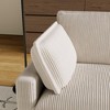 Corduroy Deep Seat Modular L-Shaped Sectional Sofa with 4 Pillows & Ottoman - 3 of 4