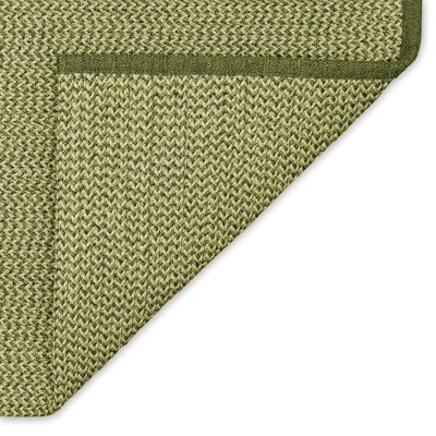 Handmade Braided Green Synthetic Reversible Area Rug 42"x5"
