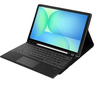 SAHARA - Samsung Galaxy Tab S10 FE+ Keyboard Case with Track Pad | Navigation Series - Black - 1 of 4