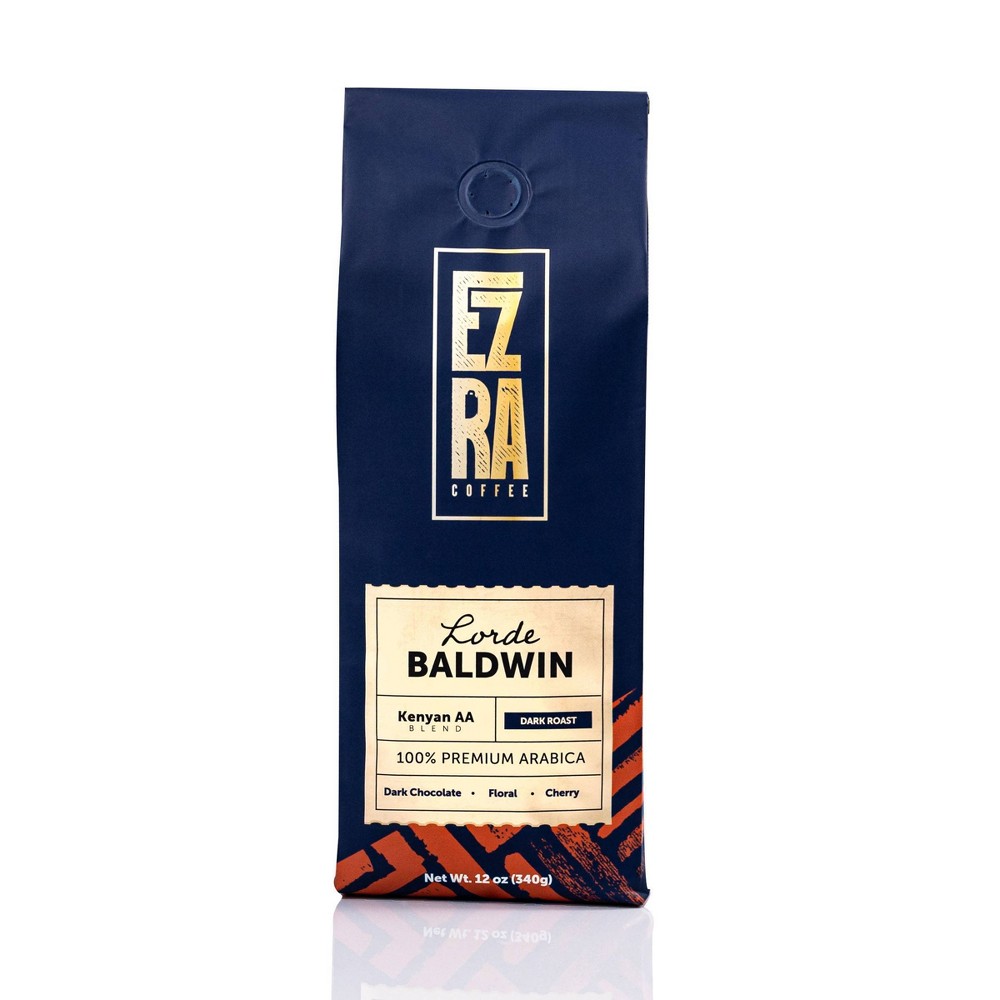 Photos - Coffee Ezra  Lorde Baldwin- Dark Roast Ground  - 12oz