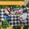 Waterproof Outdoor Rug Uv Resistant Plastic Straw Rug Modern Checkerboard Reversible Plaid Camping Carpet Picnic Mat for Beach, Backyard - 4 of 4