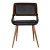 Armen Living,Panda Mid-Century Dining Chair Faux Leather Set Of 2 - 3 of 4