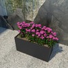 LeisureMod Rectangular Planter in Fiberstone with Drainage Holes for Indoor and Outdoor Home Bloom Collection - 3 of 4