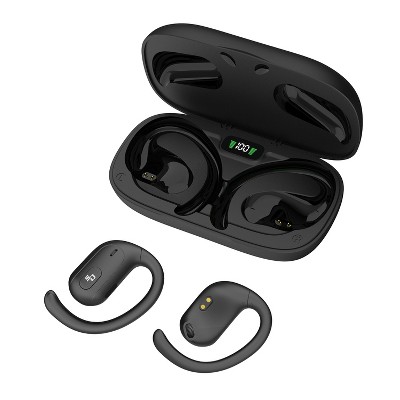 OPN Sound® Aria+ Bluetooth® Open-Ear Headphones with Microphone, True Wireless with Charging Case, Black