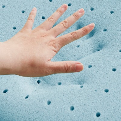 Full 2" Gel Memory Foam Mattress Topper with Zippered Cover