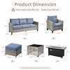 XIZZI Outdoor Sectional Sofa Set, Modular Outdoor Wicker Sofa Set with Optional Solar Table, Ottomans or Fire Pit in 6 Colors, All-Weather Design - 3 of 4