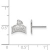Black Bow Jewelry 10k White Gold Furman Paladins NCAA Post Earrings - 2 of 3