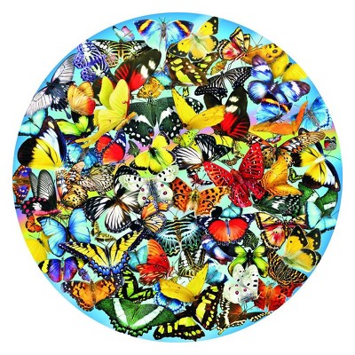 Sunsout Butterflies in the Round 1000 pc Round  Jigsaw Puzzle 34953