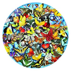 Sunsout Butterflies in the Round 1000 pc Round  Jigsaw Puzzle 34953 - 1 of 4