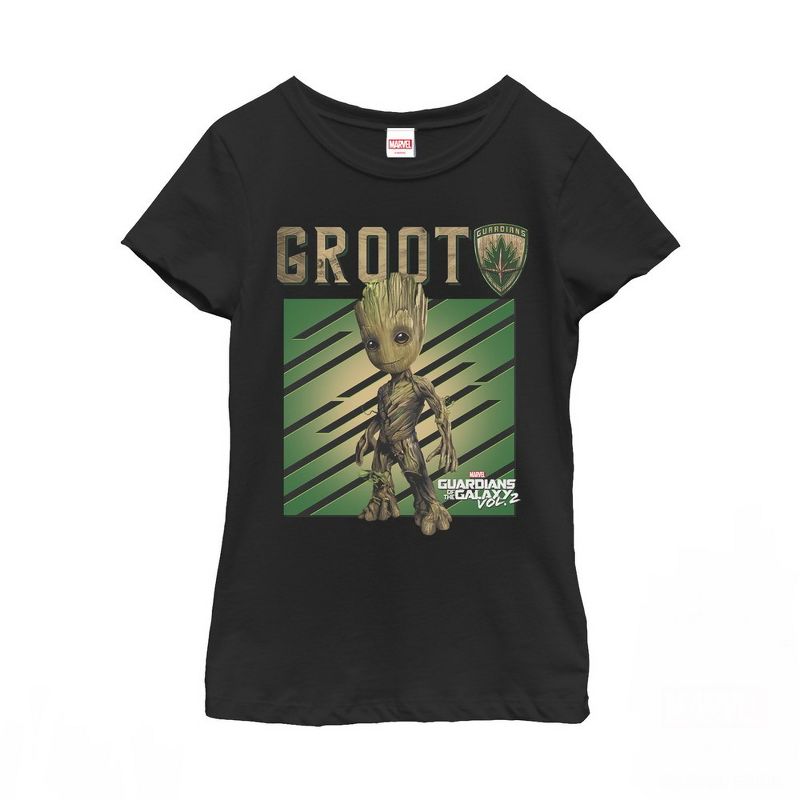 Girl's Marvel Guardians of the Galaxy Vol. 2 Groot Growth T-Shirt, 1 of 4