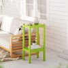 WestinTrends Malibu 36" All Weather HDPE Outdoor Patio Two Shelf Side Table - 3 of 4