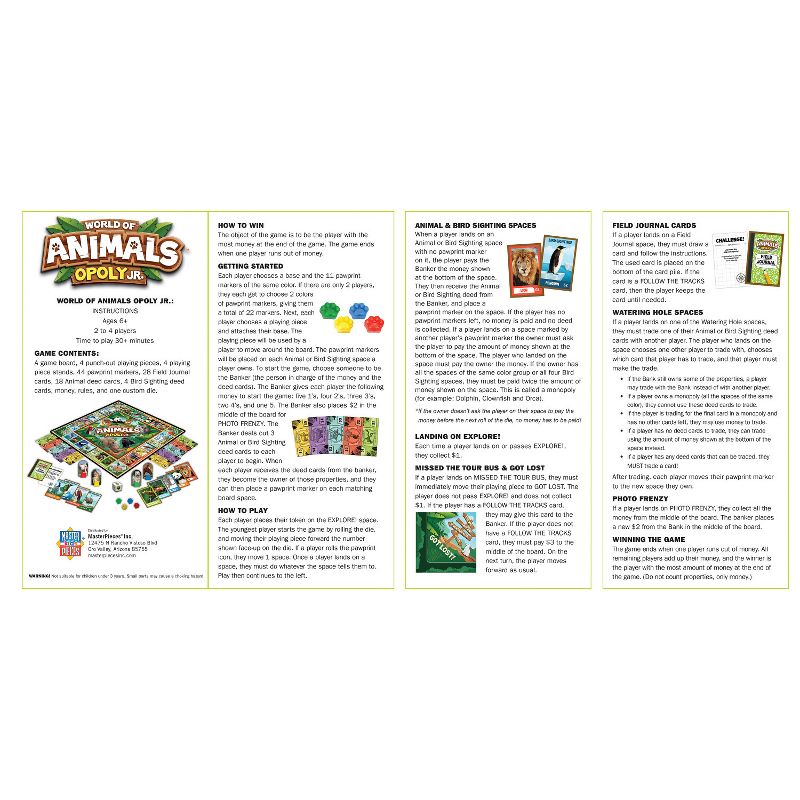 MasterPieces Kids & Family Board Games - World of Animals Opoly Jr., 5 of 7