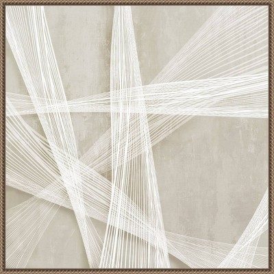 Loomed Symmetry II Abstract Canvas Art with Bronze Frame