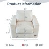 MAXYOYO Giant Bean Bag Chair, Striped Faux Fur Upholstered Floor Sofa with Pillows and Armrests - 3 of 4