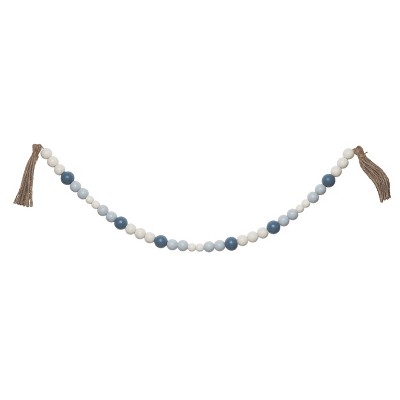 VIP Wood 42 in. White Beaded Garland