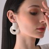 SOHI Women's Ribbed Drop Earrings - 3 of 3