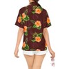 HAPPY BAY Women's Button Down Blouses Casual Summer Beach Party Short Sleeve Blouse Shirt Tropical Colorful Button Up Hawaiian Dresses - 3 of 4