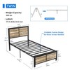 Twin/Full/Queen Size Bed Frame with Wood Headboard and Footboard, 14 Inch Platform Mattress Foundation, No Box Spring Needed Bed - 3 of 4