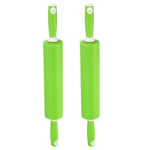 Unique Bargains Silicone Non-Stick Adjustable Pizza Pastry Mini Rolling Pin 2 Pcs - 1 of 4