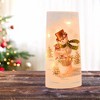 Stony Creek 10.0 Inch Snowman Friends Pre-Lit Vase Christmas Lighted Glass Accent , Christmas Decor Kitten Squirrel Bunny Deer (1PC) - 2 of 4